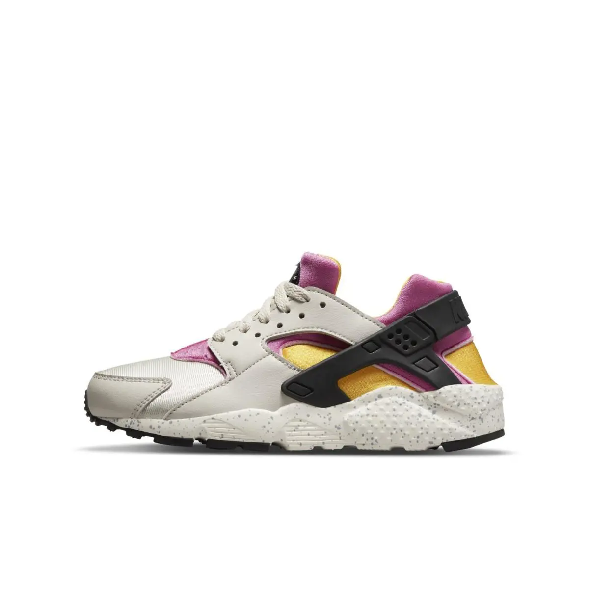 654275-043 Youth Nike Huarache Run GS - Light Bone/Lethal Pink/University Gold