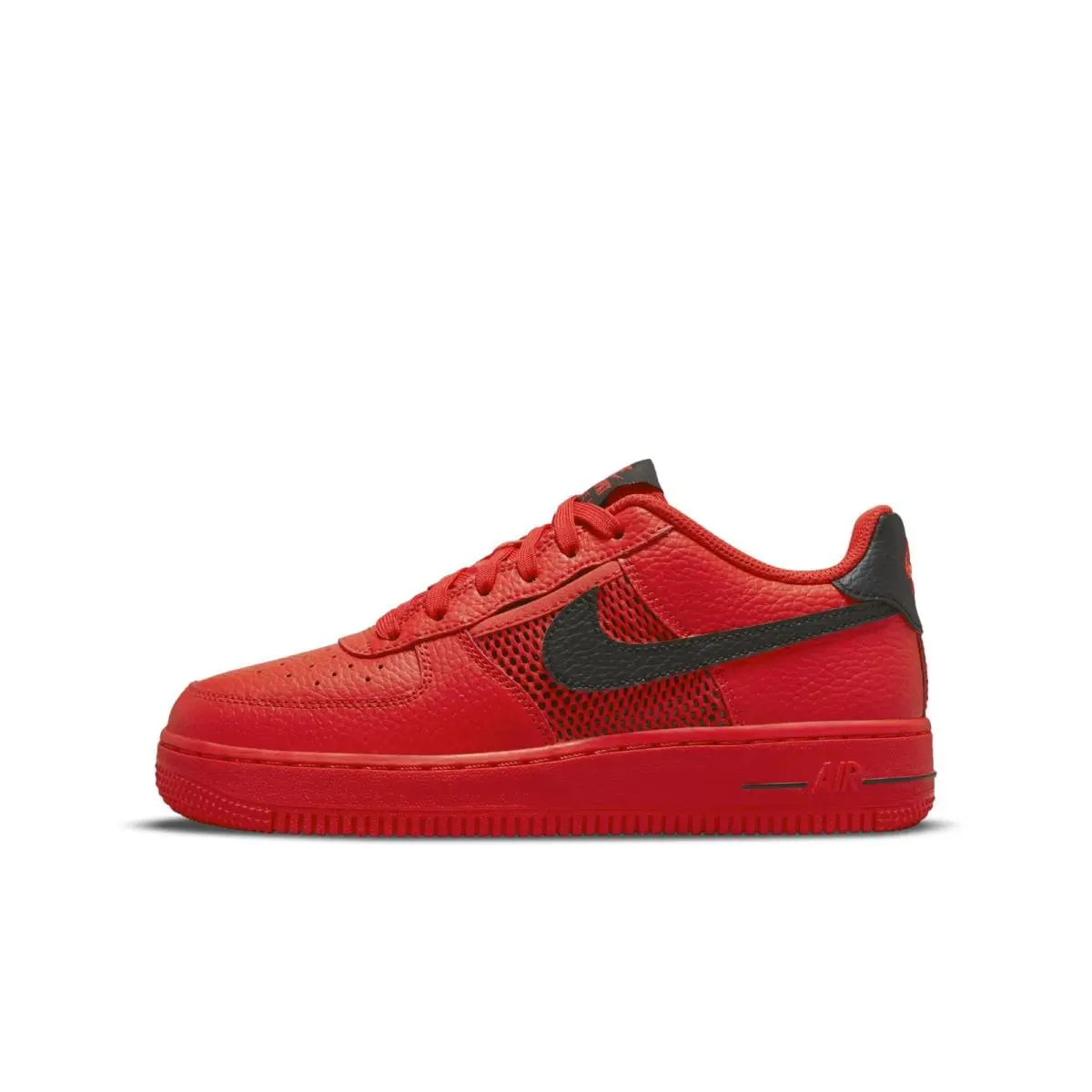 DH9596-600 Youth Nike Air Force 1 Low Mesh Pocket - Red