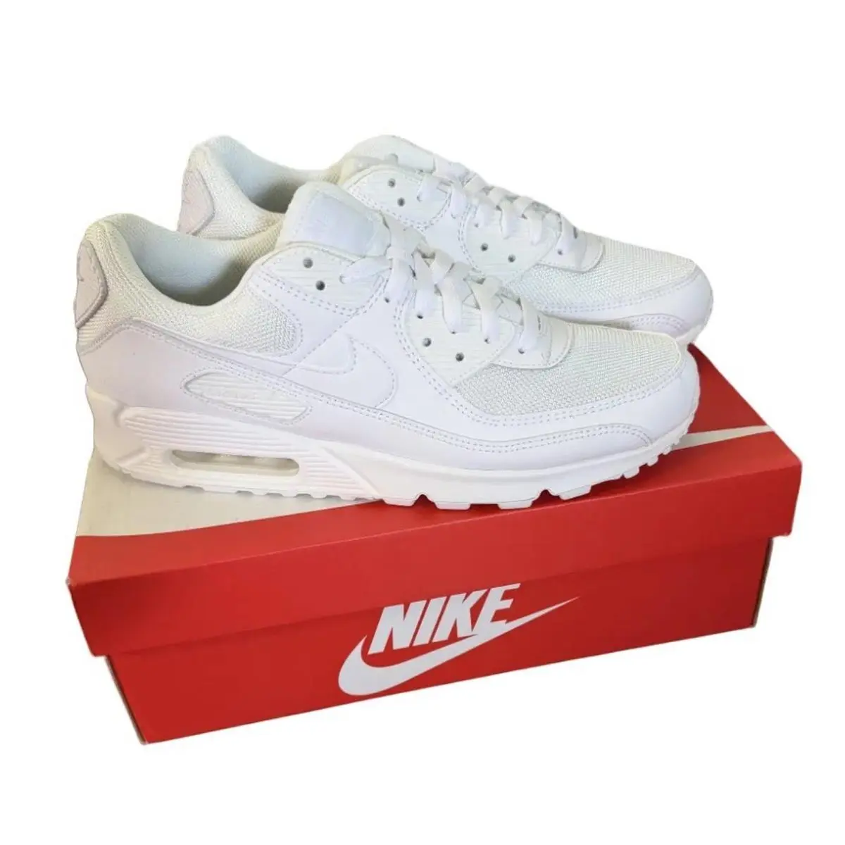 Nike shoes - Nike Air Max 90 - Air Max - CN8490-100 - White/White-White-Wolf Grey 10