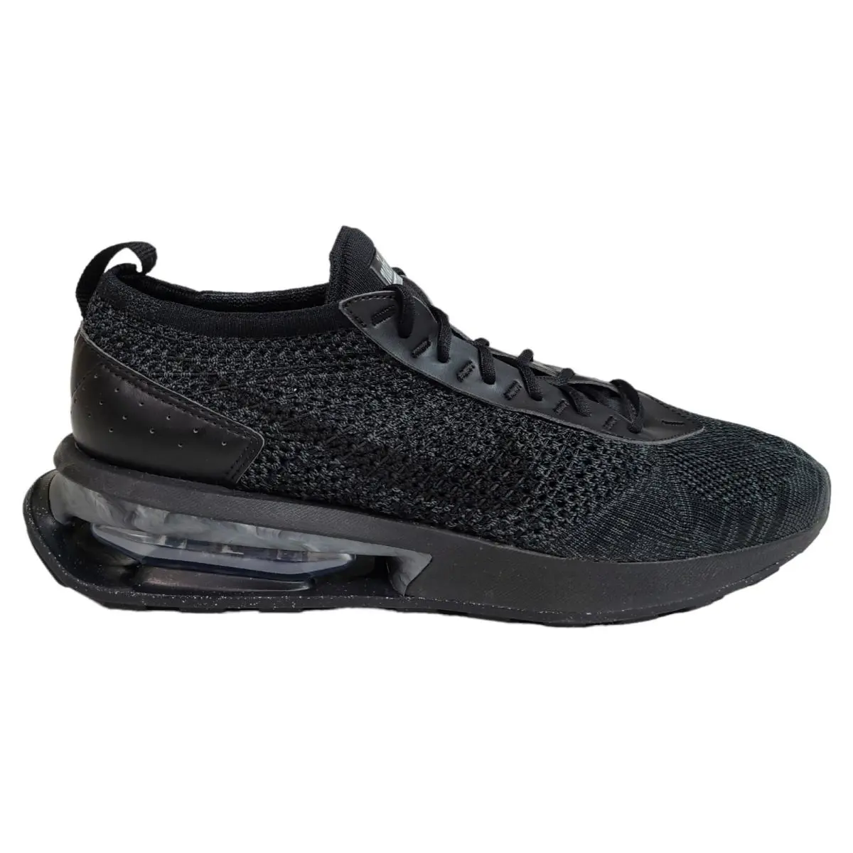 Nike Mens 9 12 Air Max Flyknit Racer Triple Black Gray Running Shoes FD2764-001 - Black