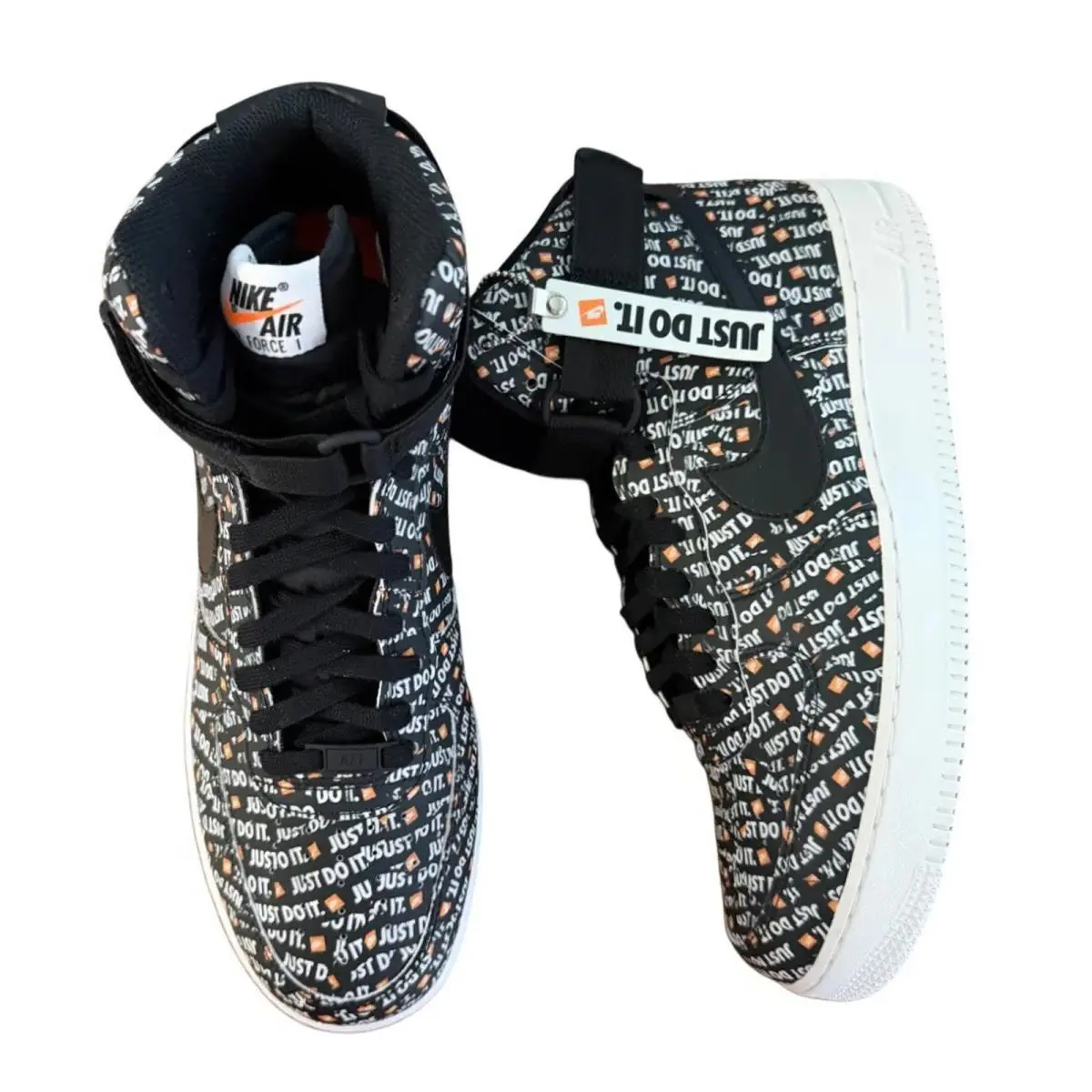 Nike shoes - Nike Air Force 1 Hi `07 LV8 JDI - AQ9648 001 - Black/Black-White-Total Orange 0
