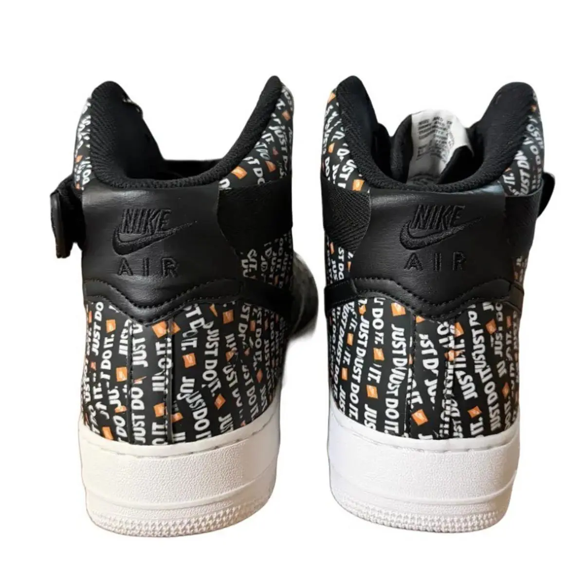 Nike shoes - Nike Air Force 1 Hi `07 LV8 JDI - AQ9648 001 - Black/Black-White-Total Orange 2