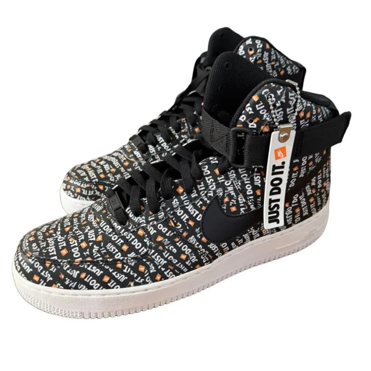 Nike shoes - Nike Air Force 1 Hi `07 LV8 JDI - AQ9648 001 - Black/Black-White-Total Orange 5