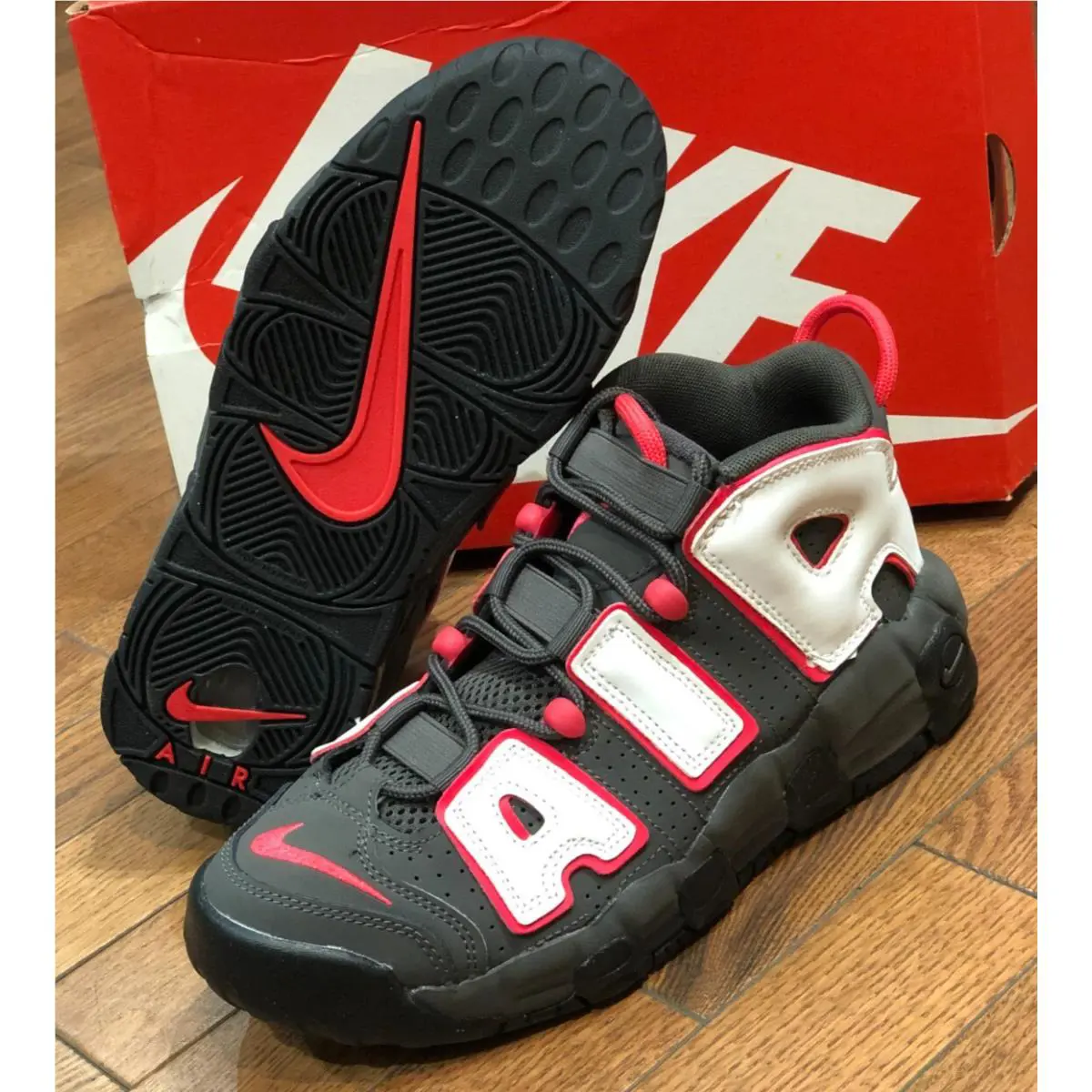 Nike shoes - Nike Air More Uptempo GS - Black 3