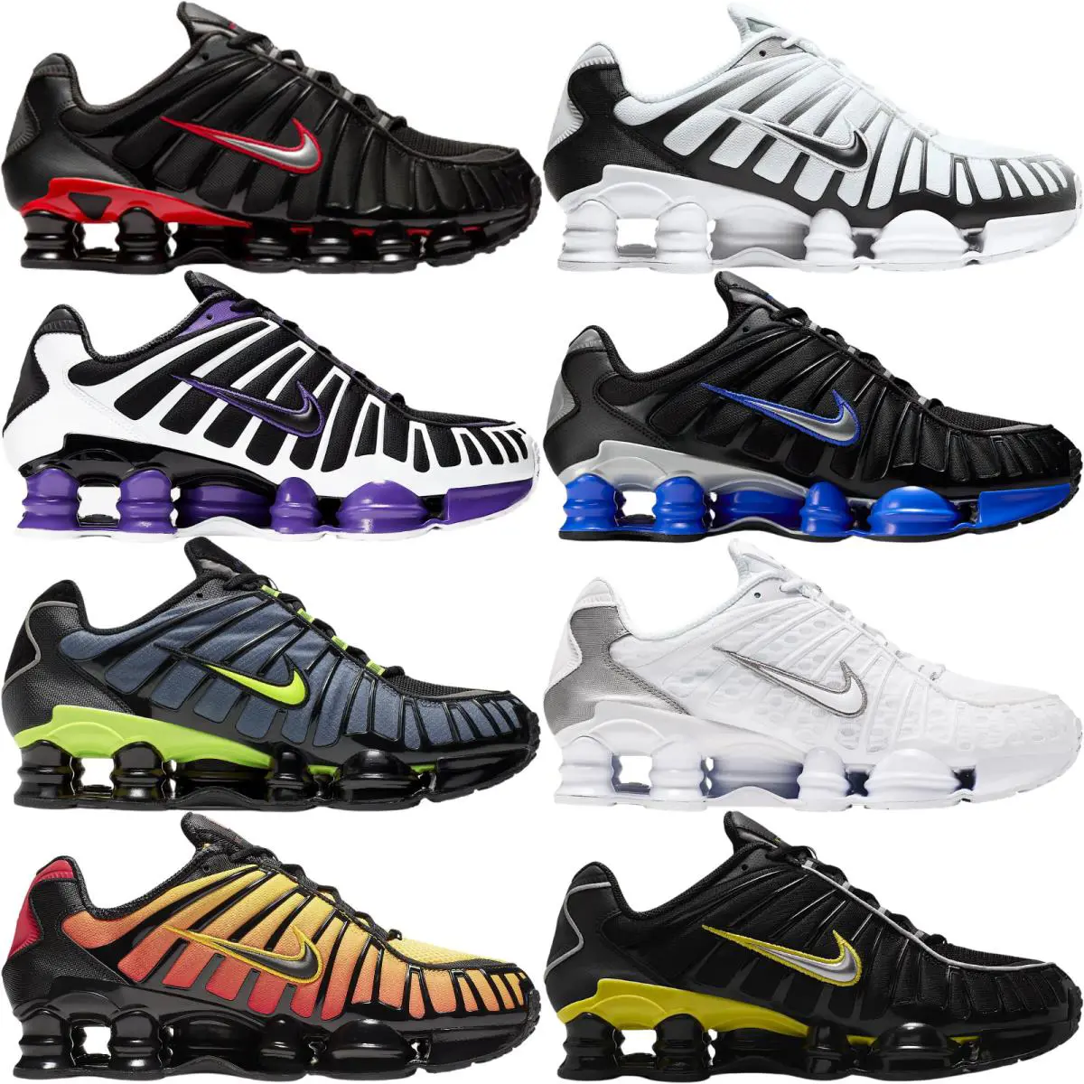 Nike shoes - Nike Shox TL - Shox - White/Metallic Silver/Max Orange/White 44