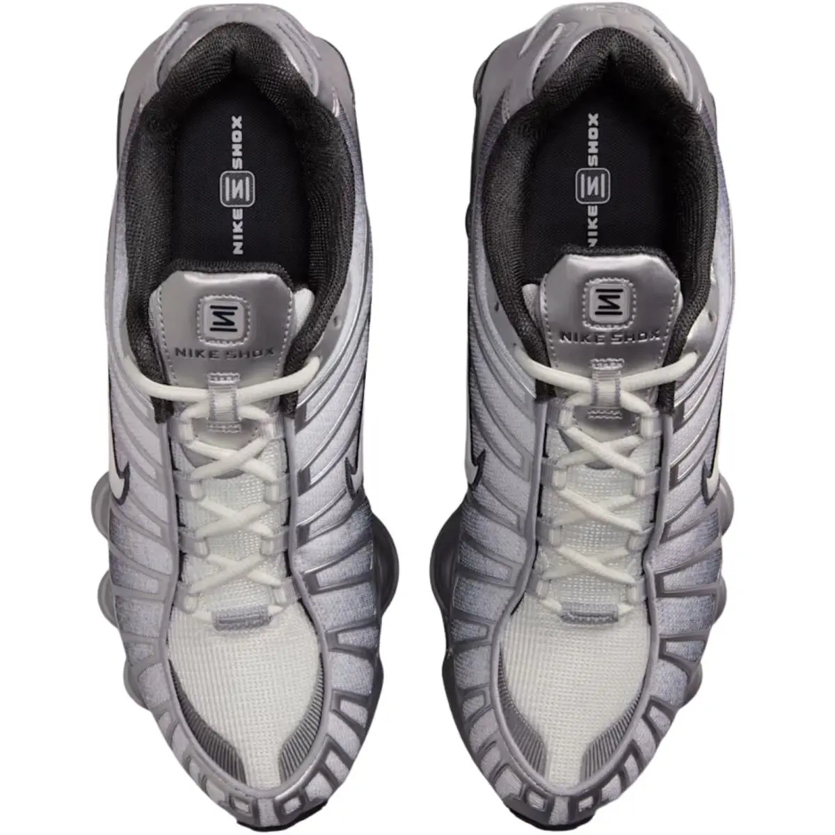 Nike shoes - Nike Shox TL - Shox - White/Metallic Silver/Max Orange/White 22