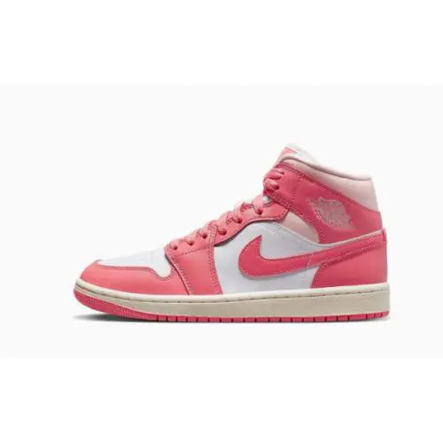 Women`s Nike Air Jordan 1 Mid Strawberries and Cream BQ6472-186 Multiple Sizes - Multicolor