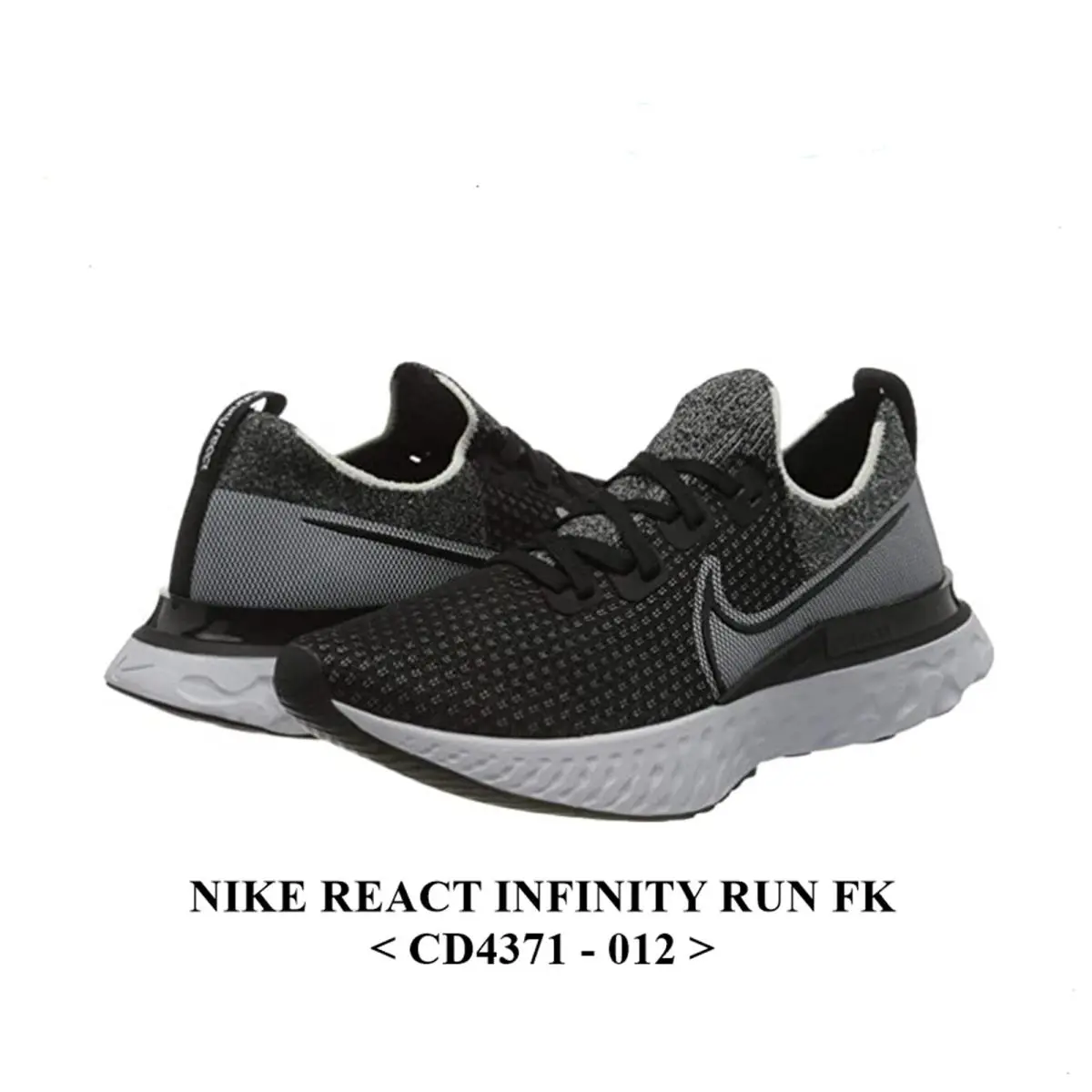 Nike shoes - NIKE REACT INFINITY RUN FK - CD4371 - Black, Manufacturer: BLACK/BLACK-WHITE 0