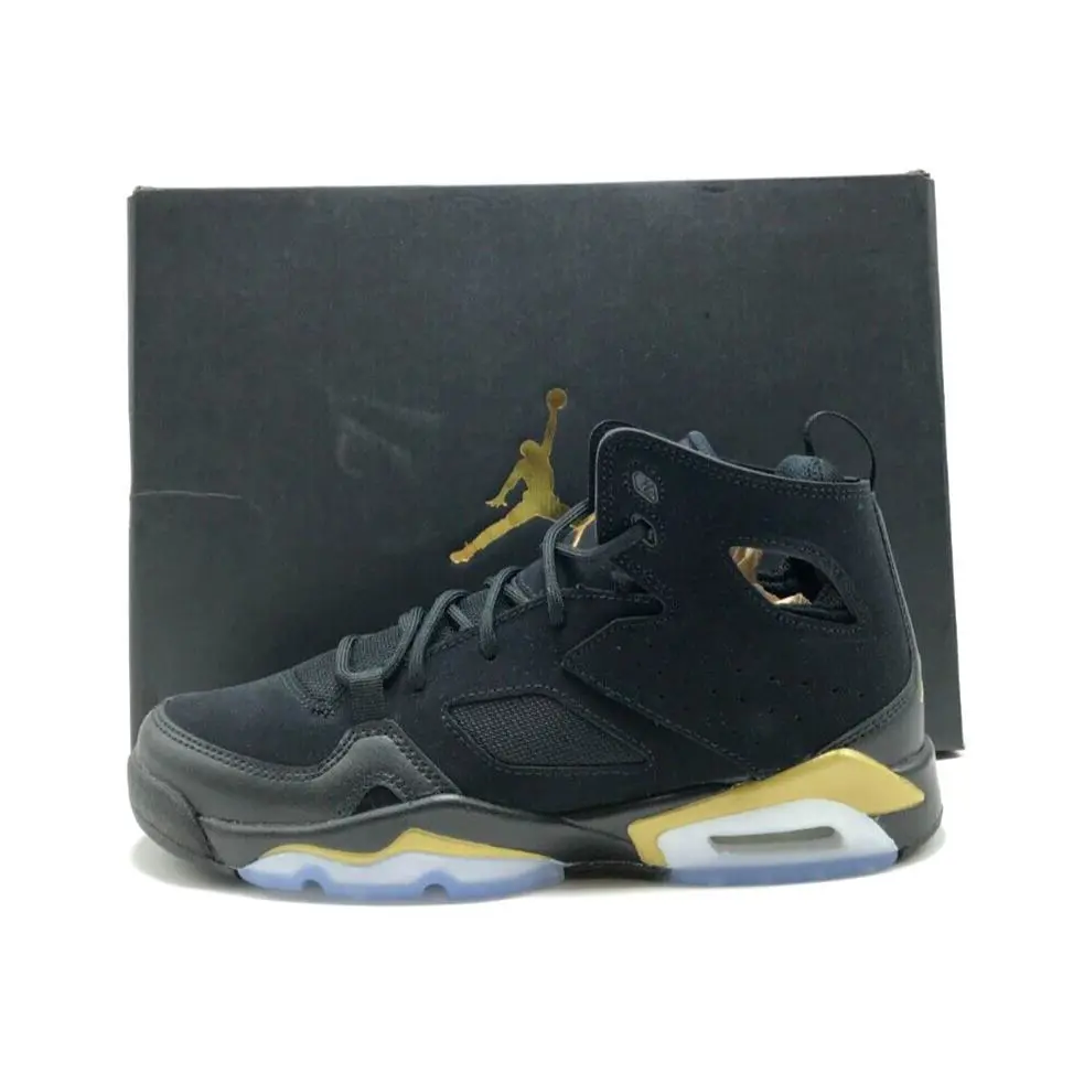 Youth Nike Air Jordan Flight Club 91` GS Black / Gold DM1685 007 - Black