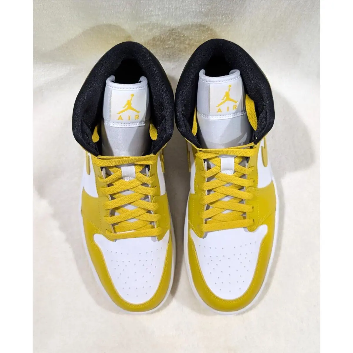 Nike shoes - Air Jordan 1 Mid - Air Mid - BQ6472-170 - White/Vivid Sulfur/Black 0