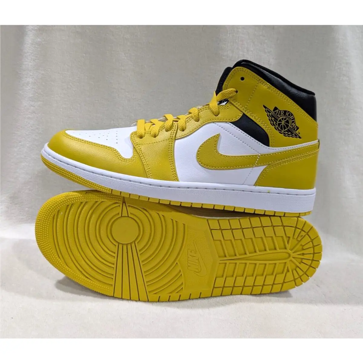Nike shoes - Air Jordan 1 Mid - Air Mid - BQ6472-170 - White/Vivid Sulfur/Black 2