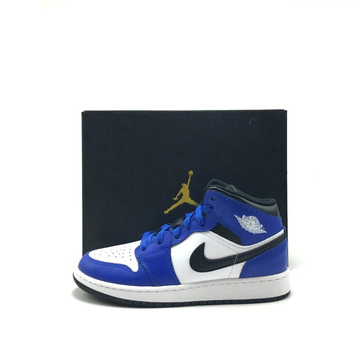 Youth Boy Nike Air Jordan 1 Mid SE GS Game Royal/white DQ8423 402 - Blue
