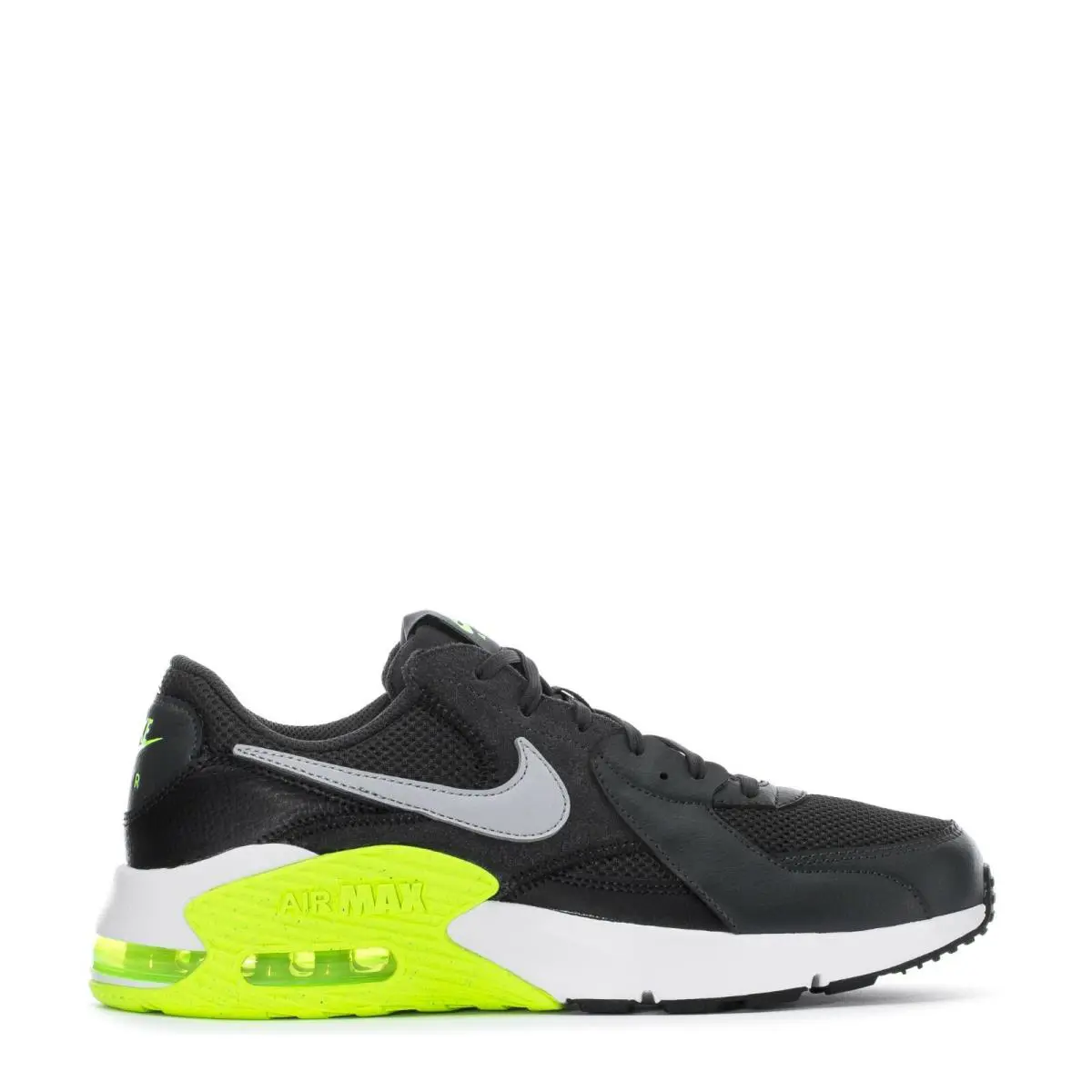 Nike Air Max Excee CD4165-016 Dark Smoke Grey Wolf Grey/black/volt Shoes - Black