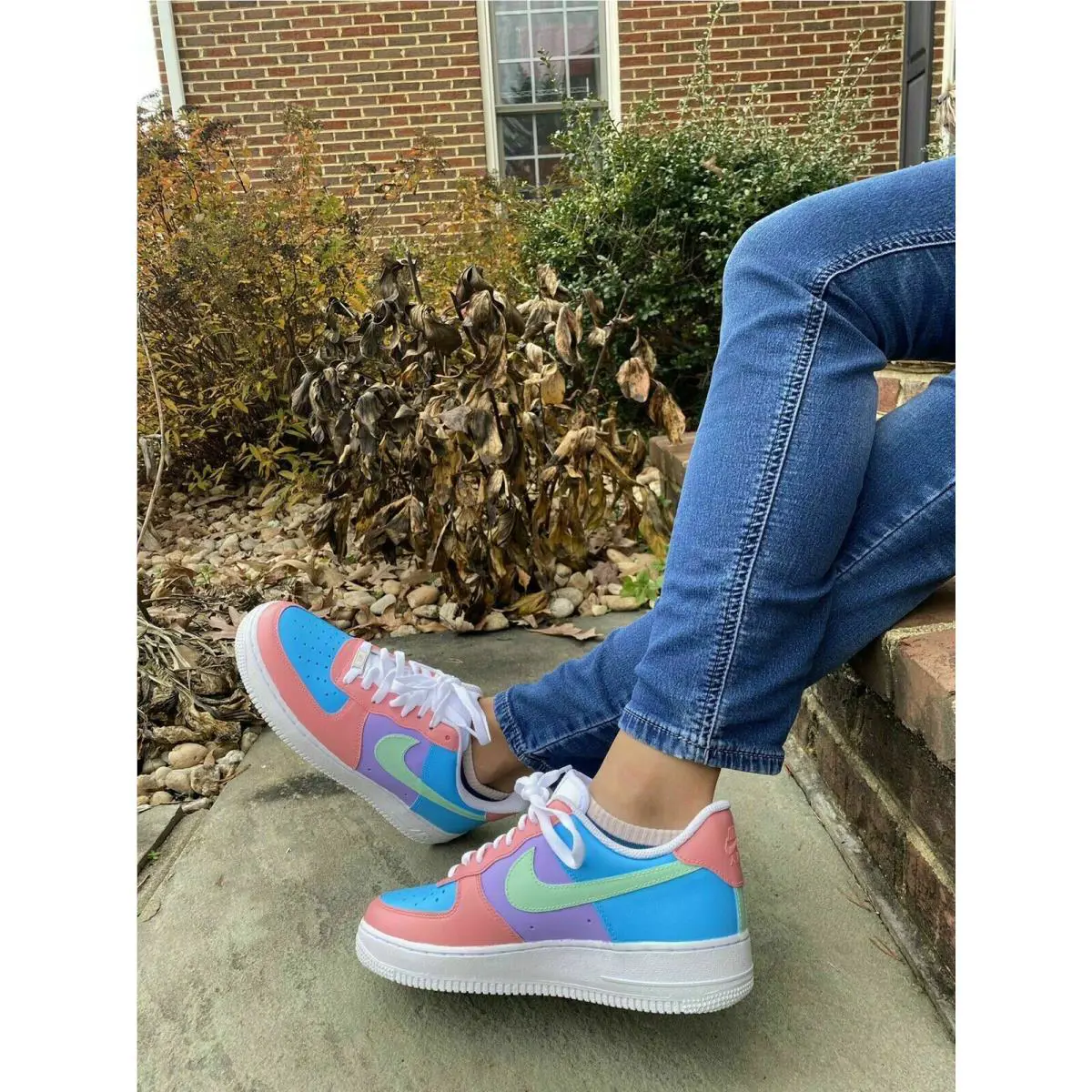 Nike shoes - Nike Air Force 1 - Air Force - CW2288-111 - White, Two Tone: Pastel Paradise Easter Green Blue Pink 5