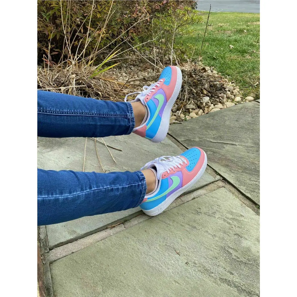 Nike shoes - Nike Air Force 1 - Air Force - CW2288-111 - White, Two Tone: Pastel Paradise Easter Green Blue Pink 7
