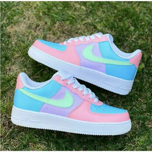 Nike shoes - Nike Air Force 1 - Air Force - CW2288-111 - White, Two Tone: Pastel Paradise Easter Green Blue Pink 23