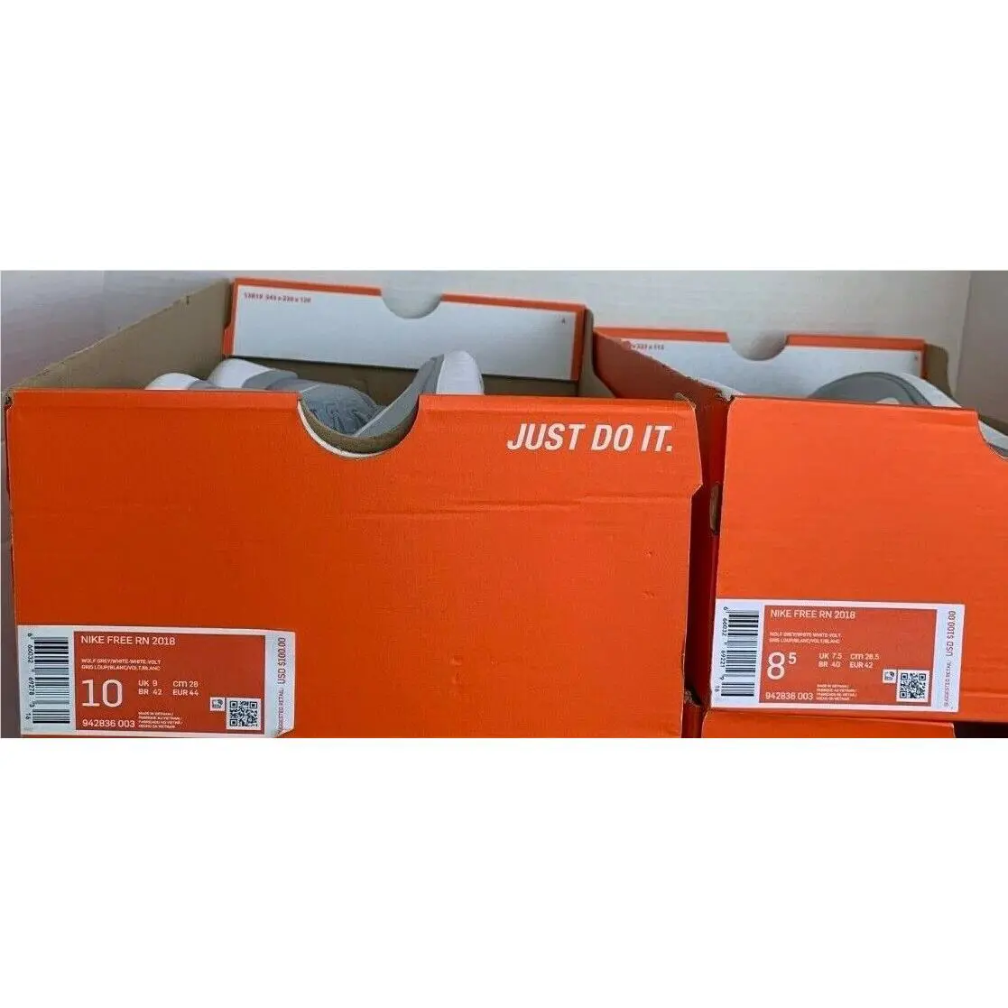 Nike shoes - Nike Free RN 2018 - Free - 942836 003 - WOLF GREY/WHITE-VOLT, Manufacturer: 942836 003 22