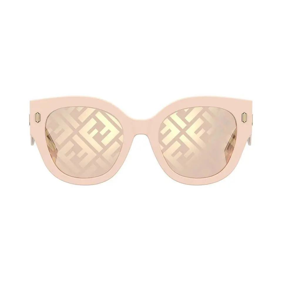 Baby Pink Cat Eye Sunglasses w/ Gold Details by Fendi