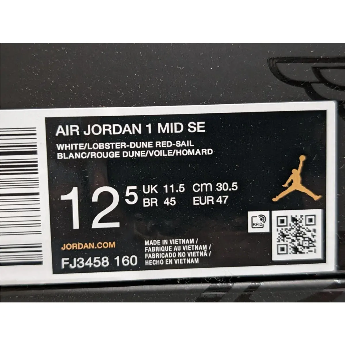 Nike shoes - Air Jordan 1 Mid SE - FJ3458-160 - White/Dune Red/Sail 9