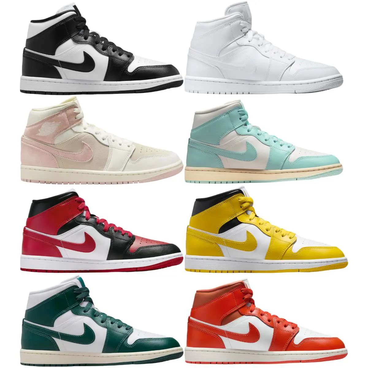 Nike shoes - Air Jordan 1 Mid - Air Mid - Sail/Off Noir/White/Gym Red 24