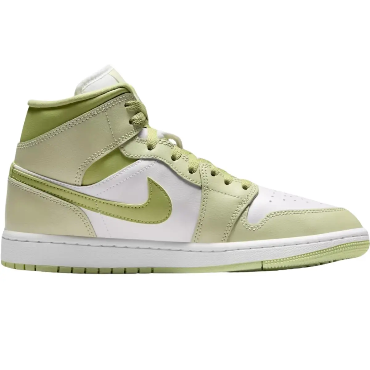 Air Jordan 1 Mid Retro OG Women Sneaker Shoe Size 6-11 Colors Casual Olive Aura/Lawn/Coconut Milk/Sail by Nike