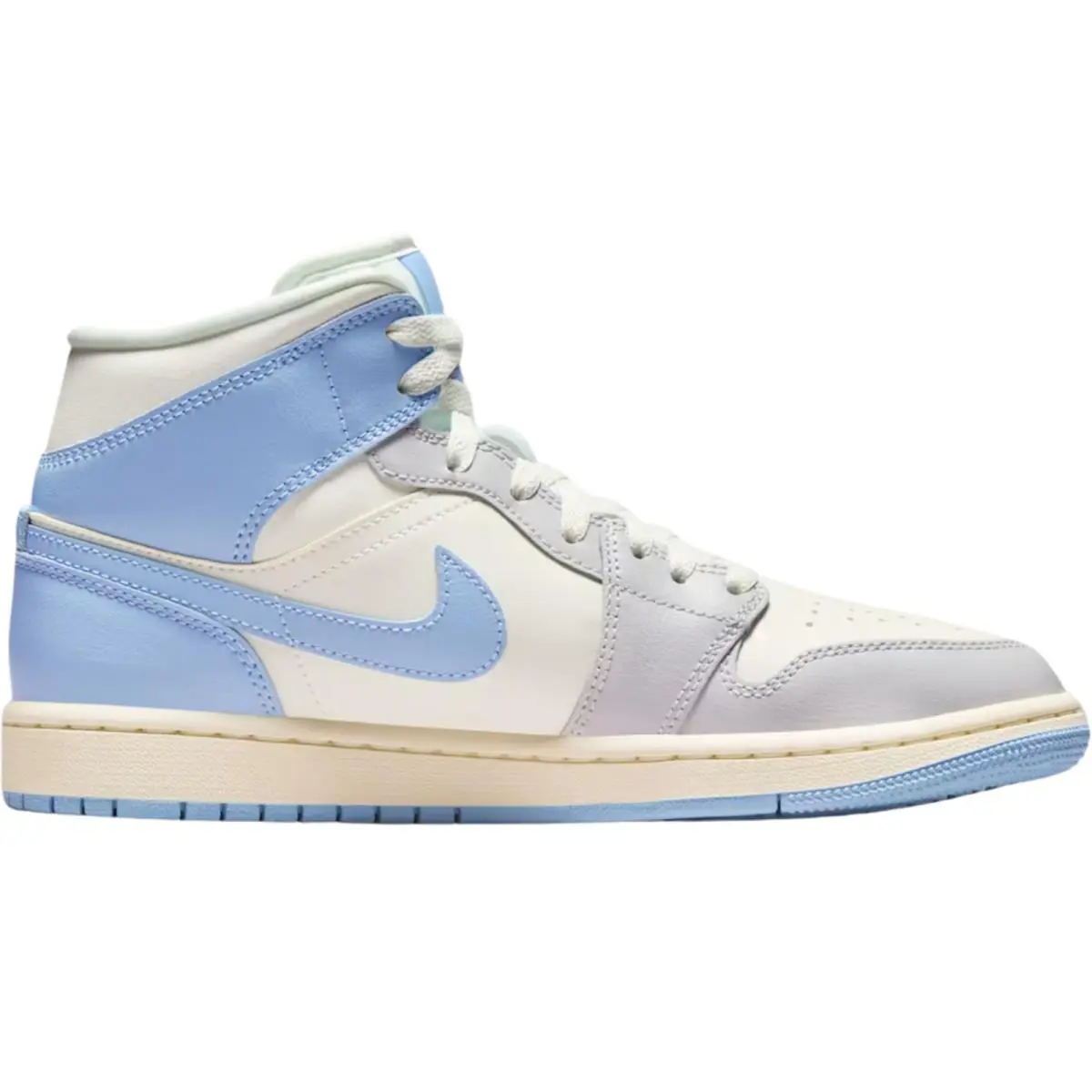 Air Jordan 1 Mid Retro OG Women Sneaker Shoe Size 6-11 Colors Casual Psychic Blue/Sail/Coconut Milk/Neutral Grey by Nike