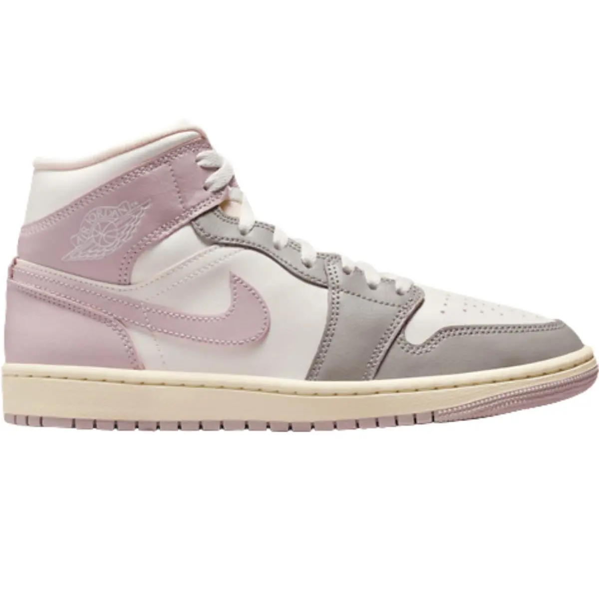 Air Jordan 1 Mid Retro OG Women Sneaker Shoe Size 6-11 Colors Casual Sail/Enigma Stone/Coconut Milk/Particle Rose by Nike