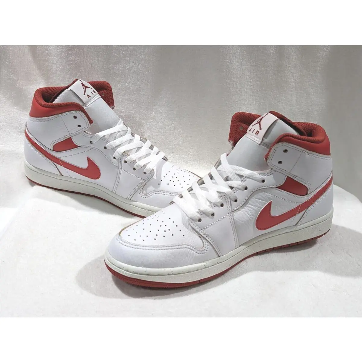 Nike shoes - Air Jordan 1 Mid SE - FJ3458-160 - White/Dune Red/Sail 10