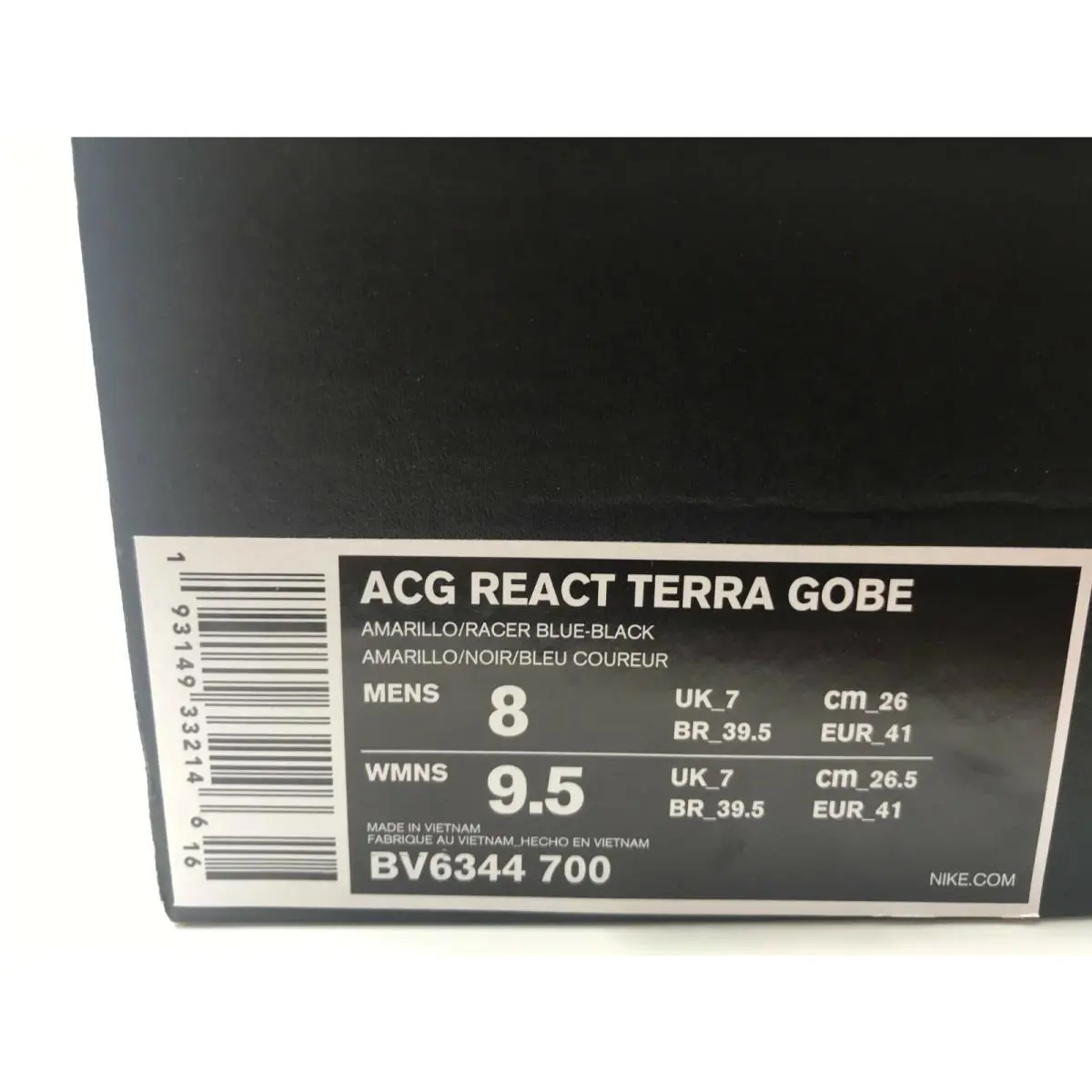 Nike shoes - ACG React Terra Gobe - ACG React Terra Gobe - Black/Amarillo/Yellow 10
