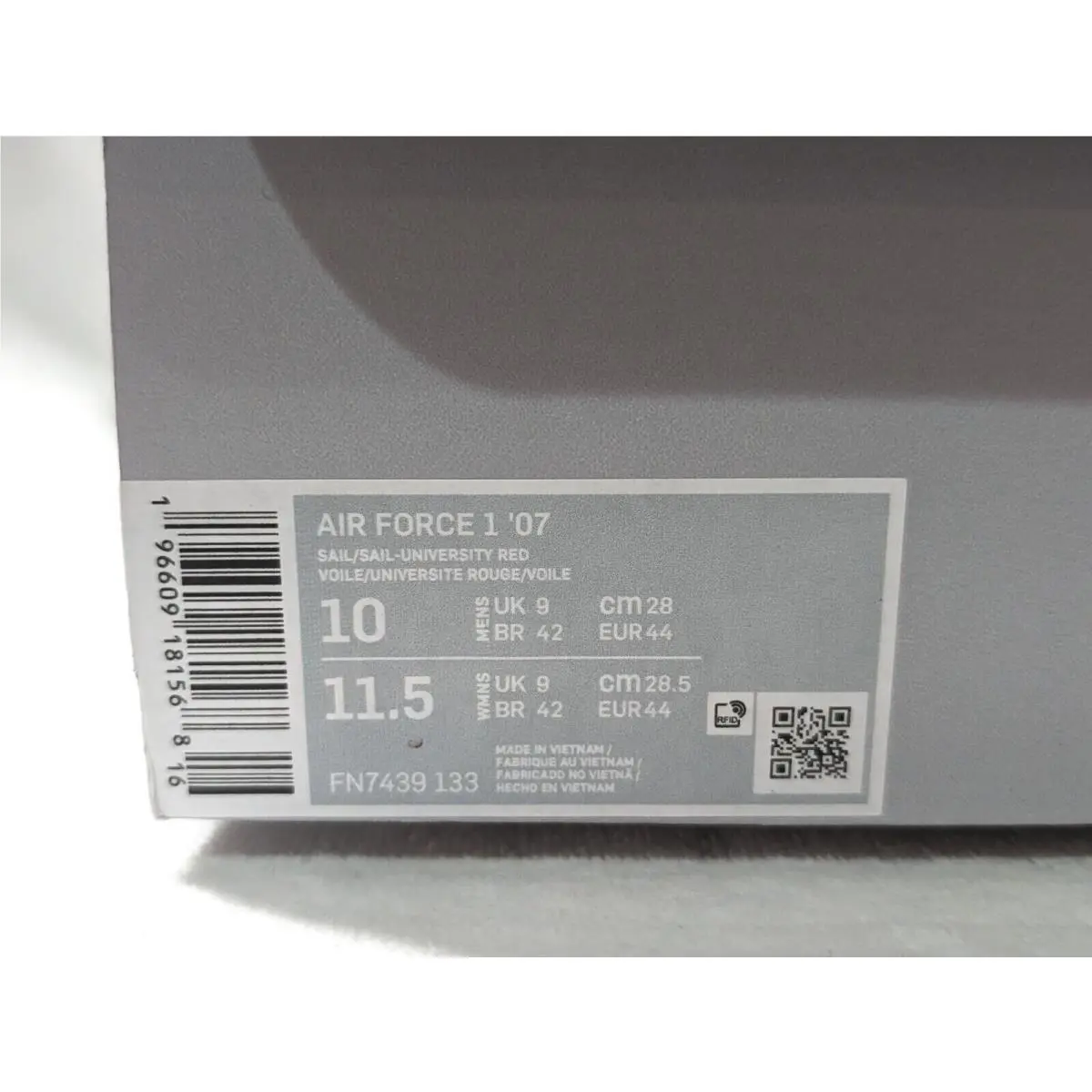 Nike shoes - Nike Air Force 1 `07 - FN7439-133 - Sail/University Red 26