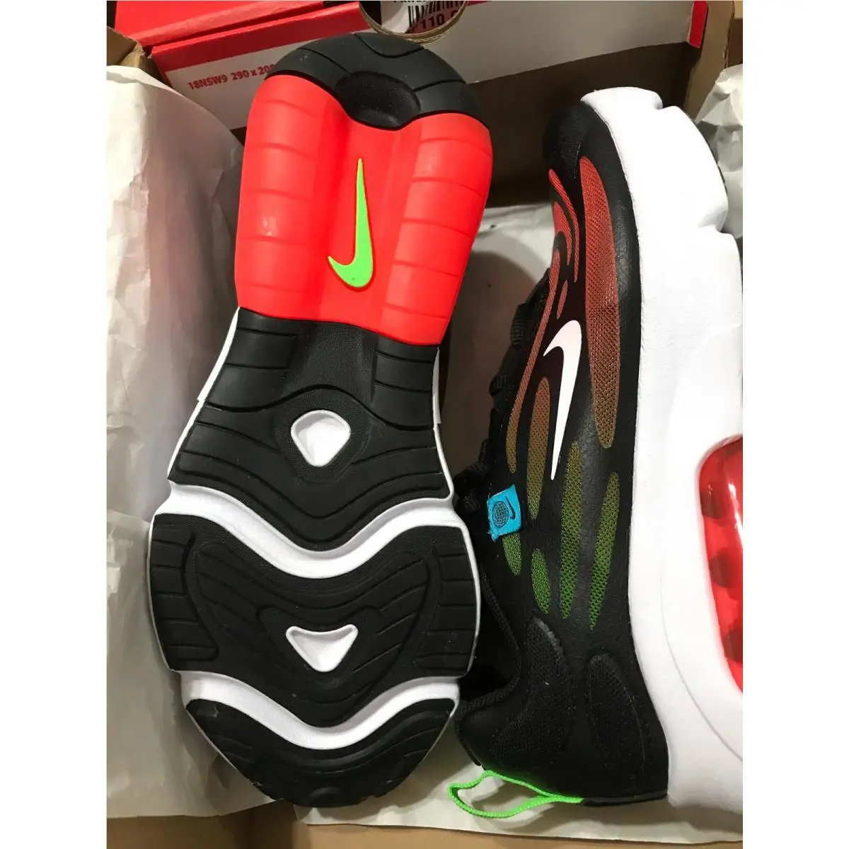 Nike shoes - Nike Air Max Exosense SE GS - CV3081-001 - BLACK/WHITE/CRIMSON 10