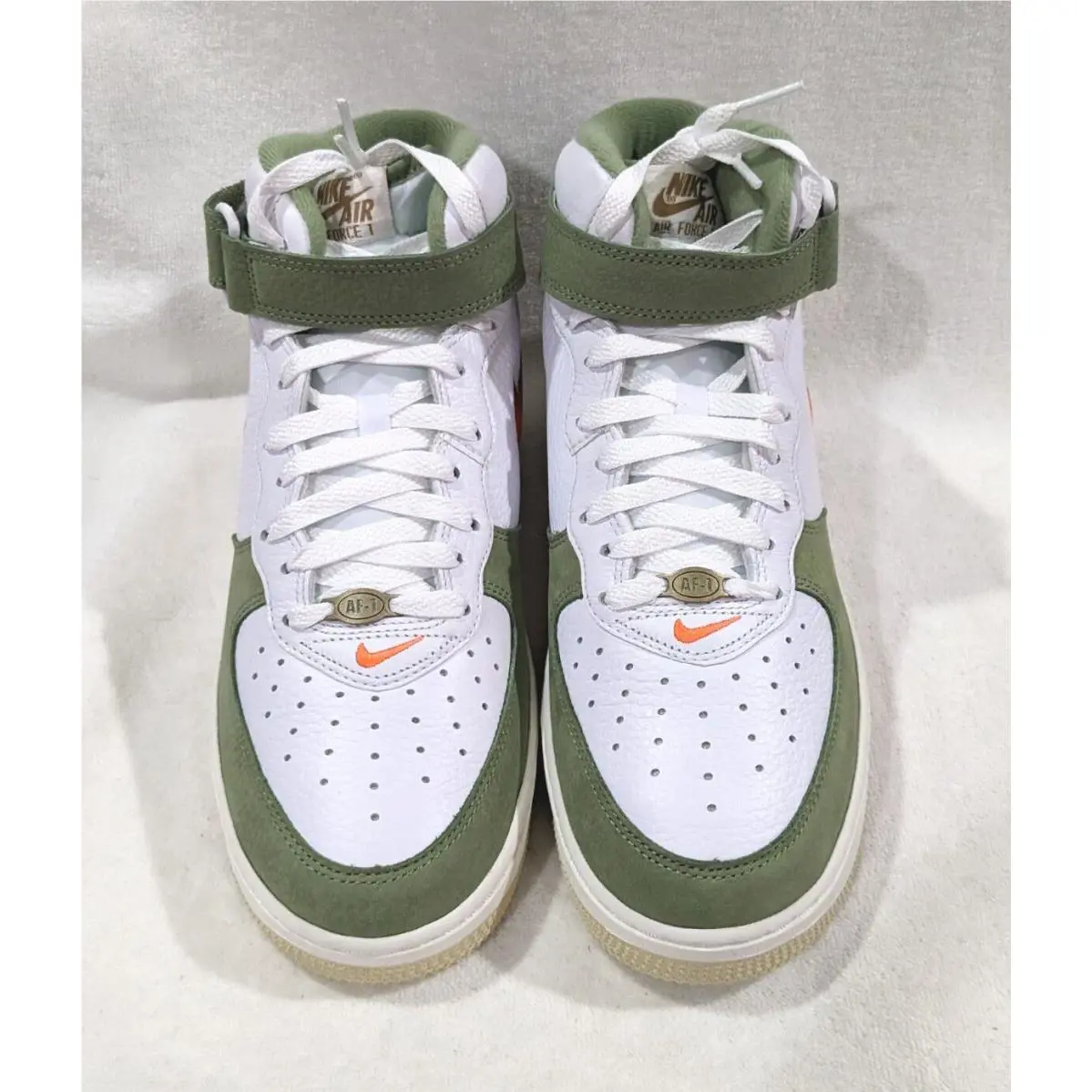Nike shoes - Nike Air Force 1 Mid QS - DQ3505-100 - White/Orange/Green 1