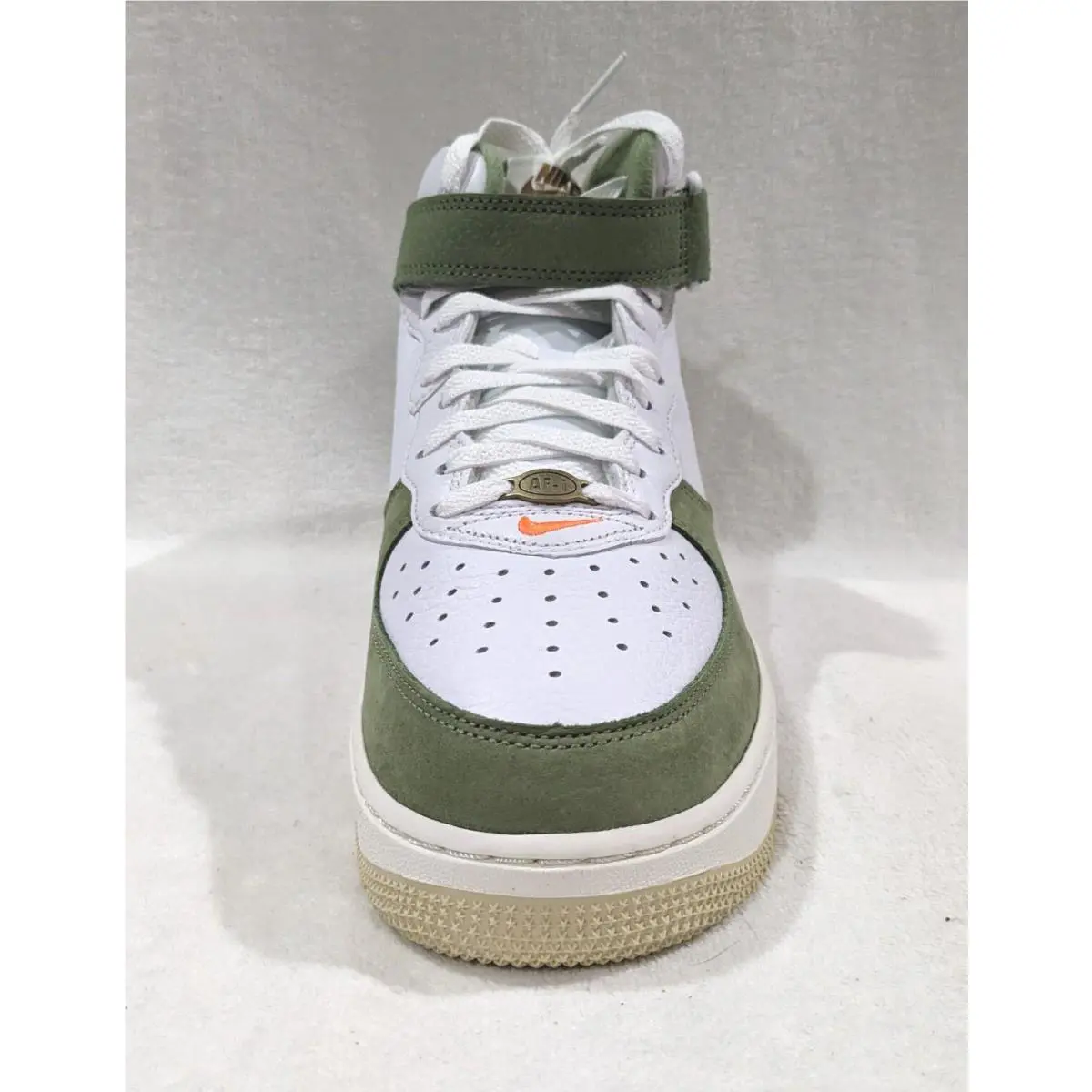 Nike shoes - Nike Air Force 1 Mid QS - DQ3505-100 - White/Orange/Green 4