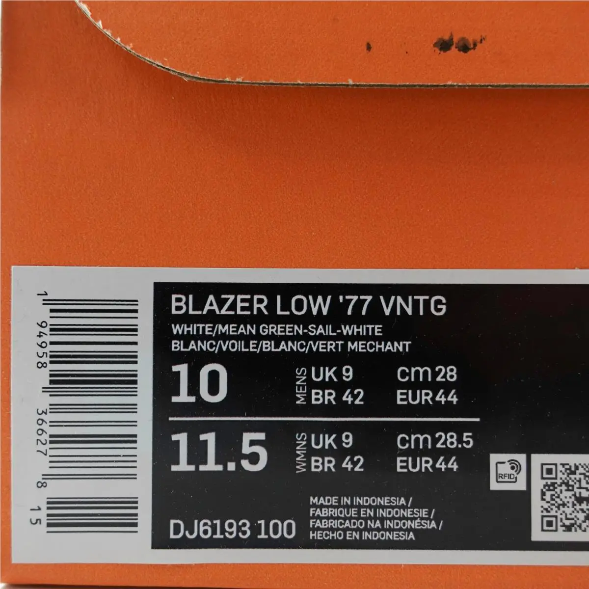 Nike shoes - Nike Blazer low 77 - Blazer low - DJ6193 100 - White 5