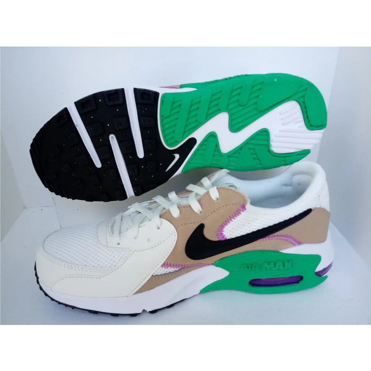 Nike shoes - Nike Air Max Excee - Air Max Excee - BLACK/RED & BLACK/HEMP-GREEN, :: WHITE/HEMP-GREEN 8