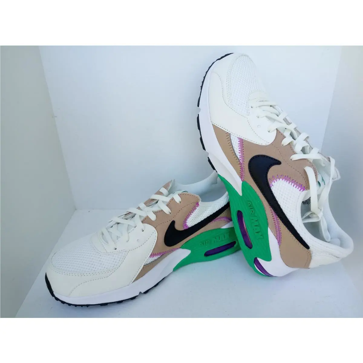 Nike shoes - Nike Air Max Excee - Air Max Excee - BLACK/RED & BLACK/HEMP-GREEN, :: WHITE/HEMP-GREEN 9