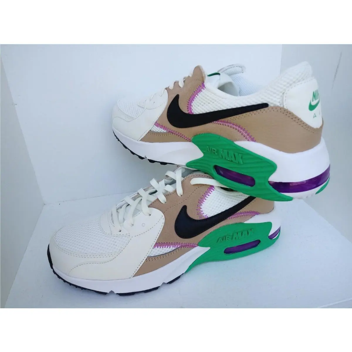 Nike shoes - Nike Air Max Excee - Air Max Excee - BLACK/RED & BLACK/HEMP-GREEN, :: WHITE/HEMP-GREEN 2