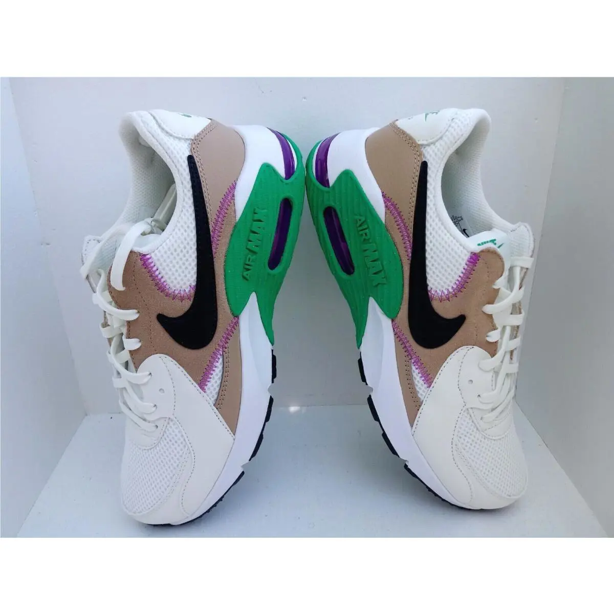 Nike shoes - Nike Air Max Excee - Air Max Excee - BLACK/RED & BLACK/HEMP-GREEN, :: WHITE/HEMP-GREEN 6