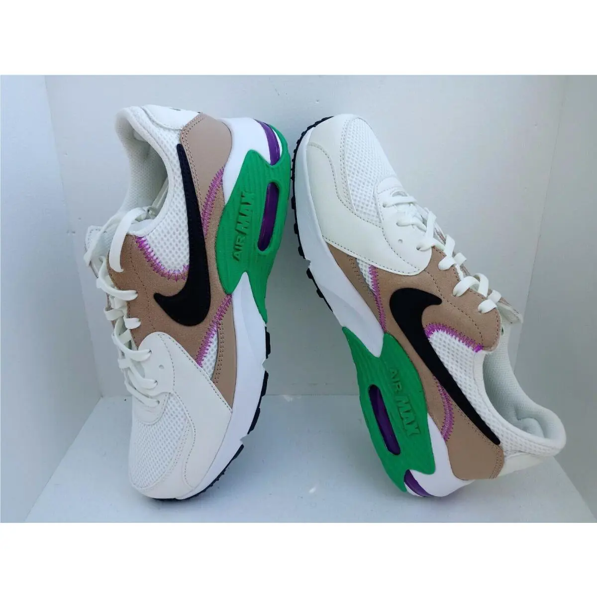 Nike shoes - Nike Air Max Excee - Air Max Excee - BLACK/RED & BLACK/HEMP-GREEN, :: WHITE/HEMP-GREEN 7