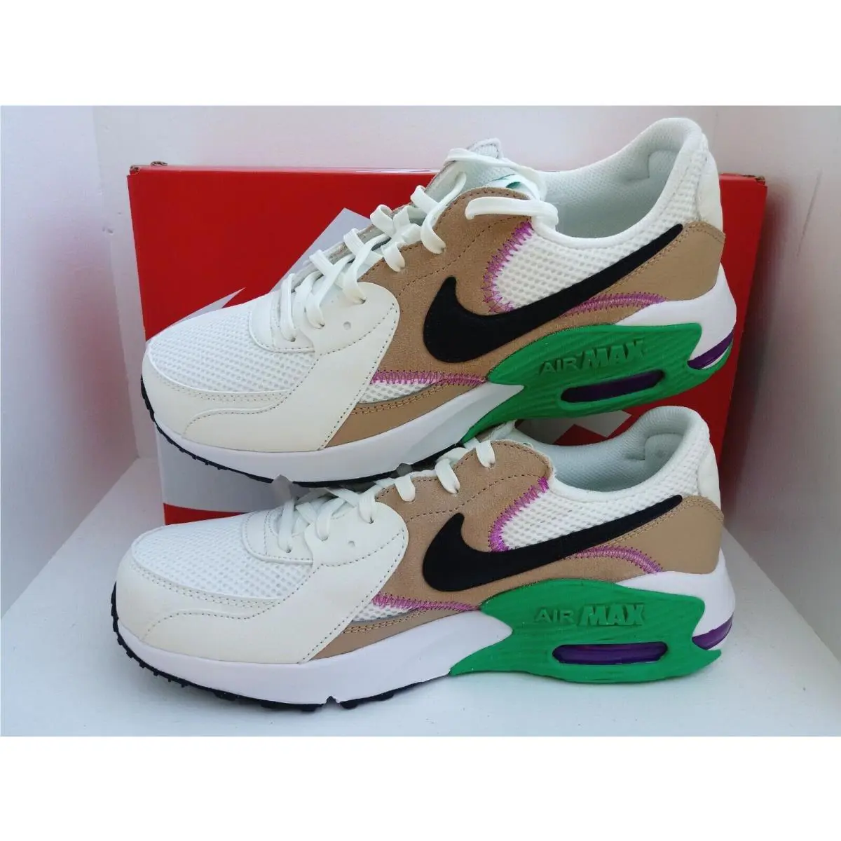 Nike shoes - Nike Air Max Excee - Air Max Excee - BLACK/RED & BLACK/HEMP-GREEN, :: WHITE/HEMP-GREEN 11