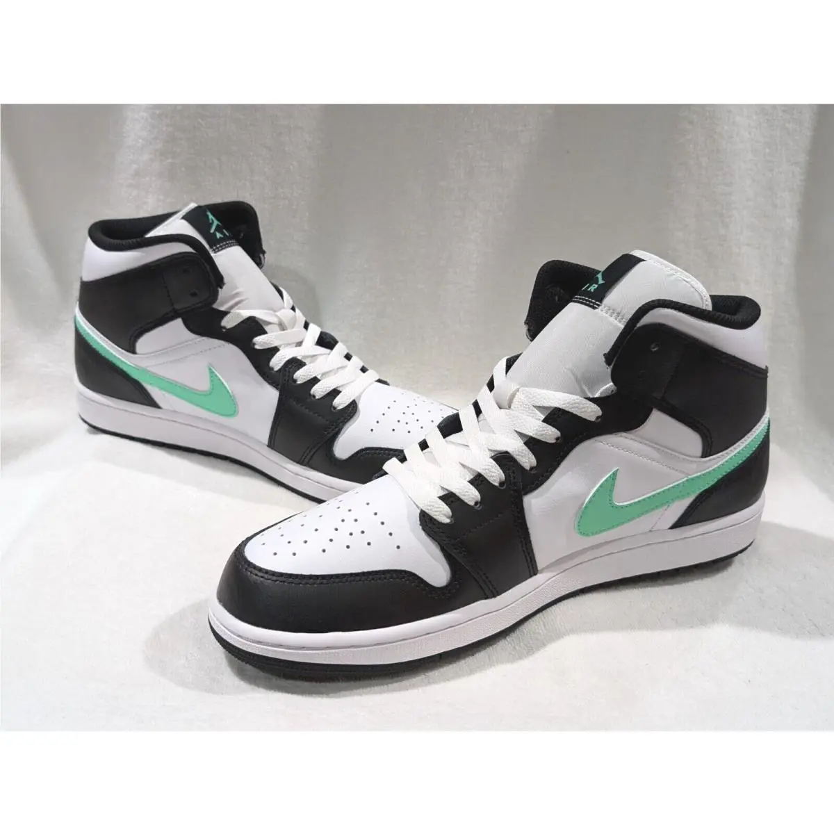 Nike shoes - Air Jordan 1 Mid - Air Mid - DQ8426-103 - White/Bllack/Green Glow 12