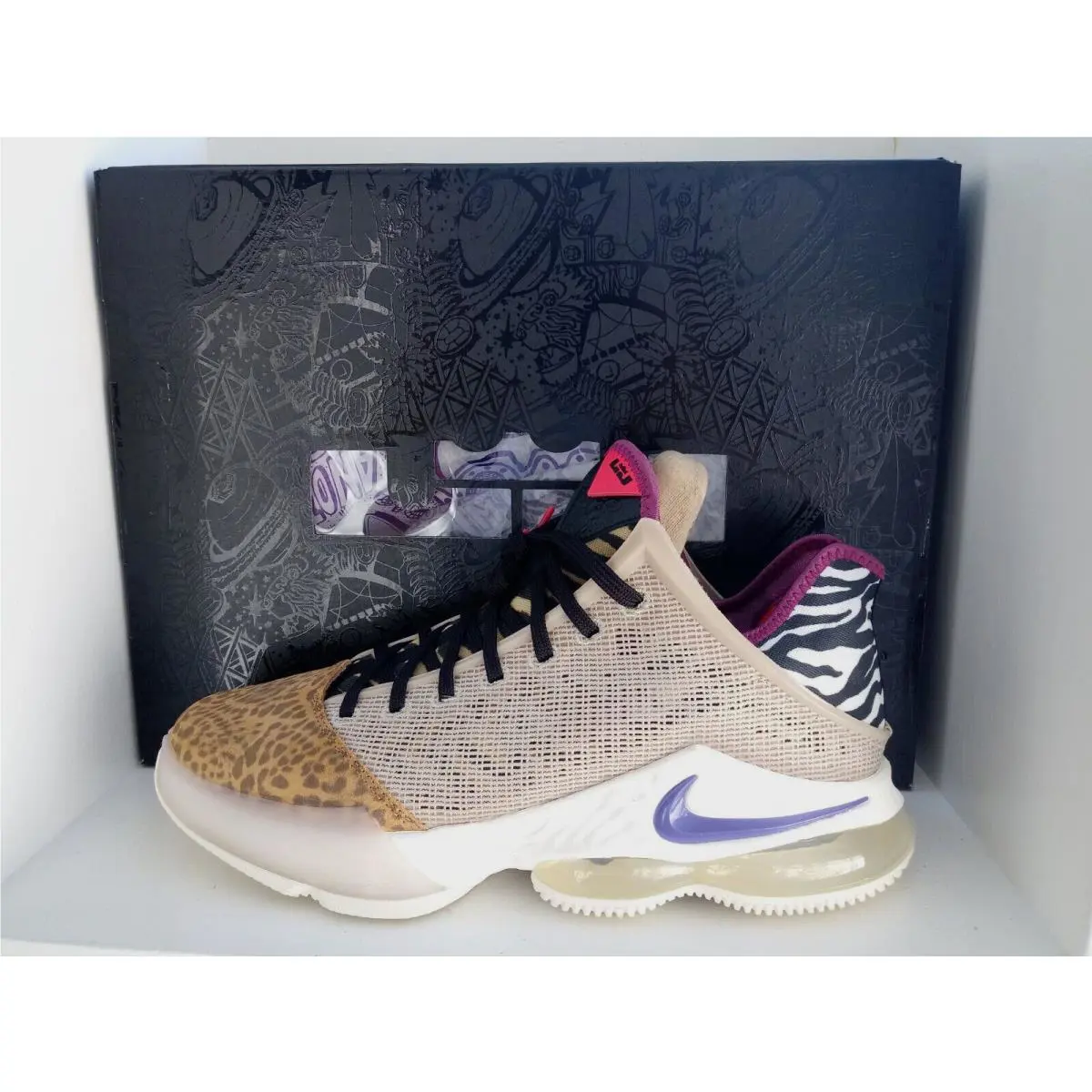 Nike shoes - Nike LeBron 19 - LeBron - DM1058-200 - RATTAN/DARK IRIS-SAIL-BLACK 0