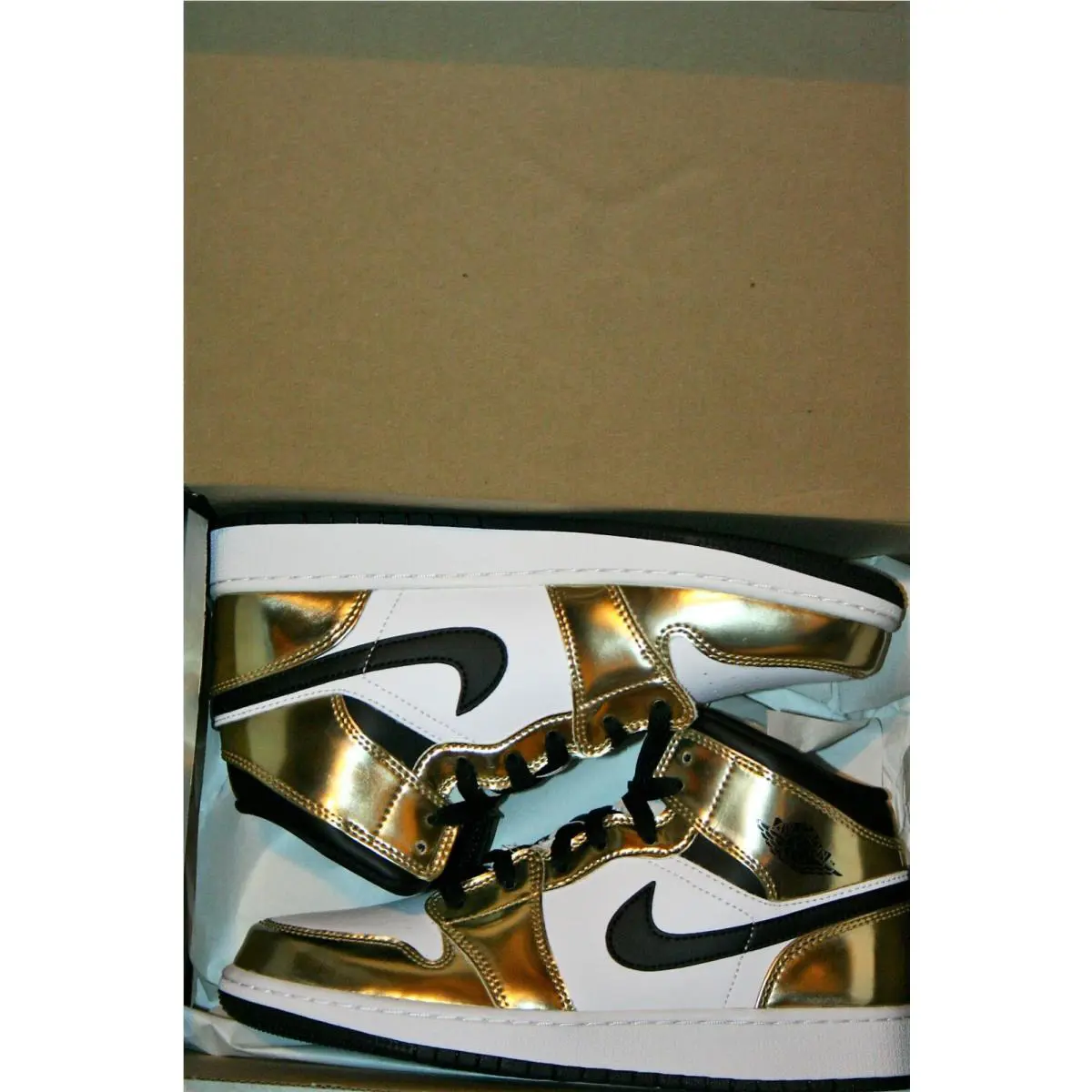 Nike shoes - Jordan 1 - DC1419 700 - Metallic Gold/Black 14