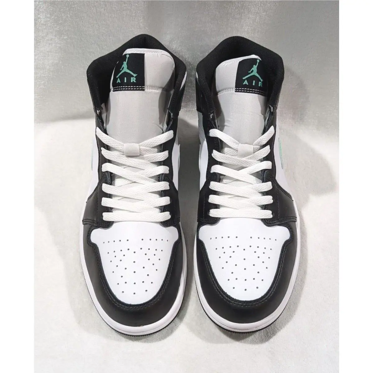 Nike shoes - Air Jordan 1 Mid - Air Mid - DQ8426-103 - White/Bllack/Green Glow 1