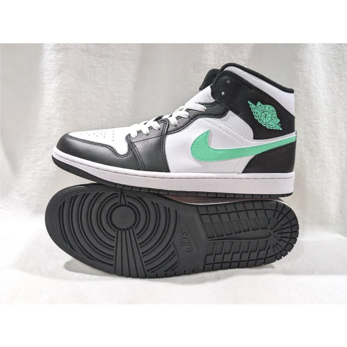 Nike shoes - Air Jordan 1 Mid - Air Mid - DQ8426-103 - White/Bllack/Green Glow 2