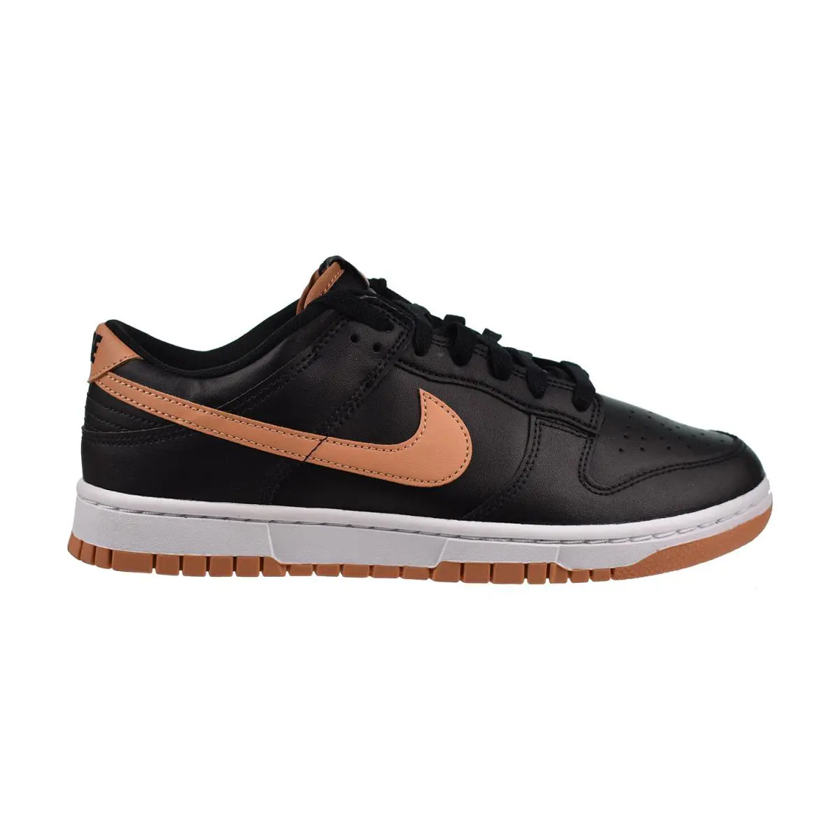 Nike Dunk Low Men`s Shoes Black-amber Brown DV0831-004 - Black-Amber Brown