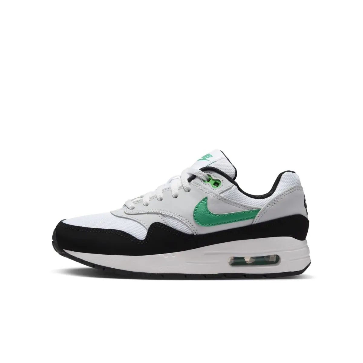 DZ3307-108 Grade School Nike Air Max 1 - White/Stadium Green-Pure Platinum-Black