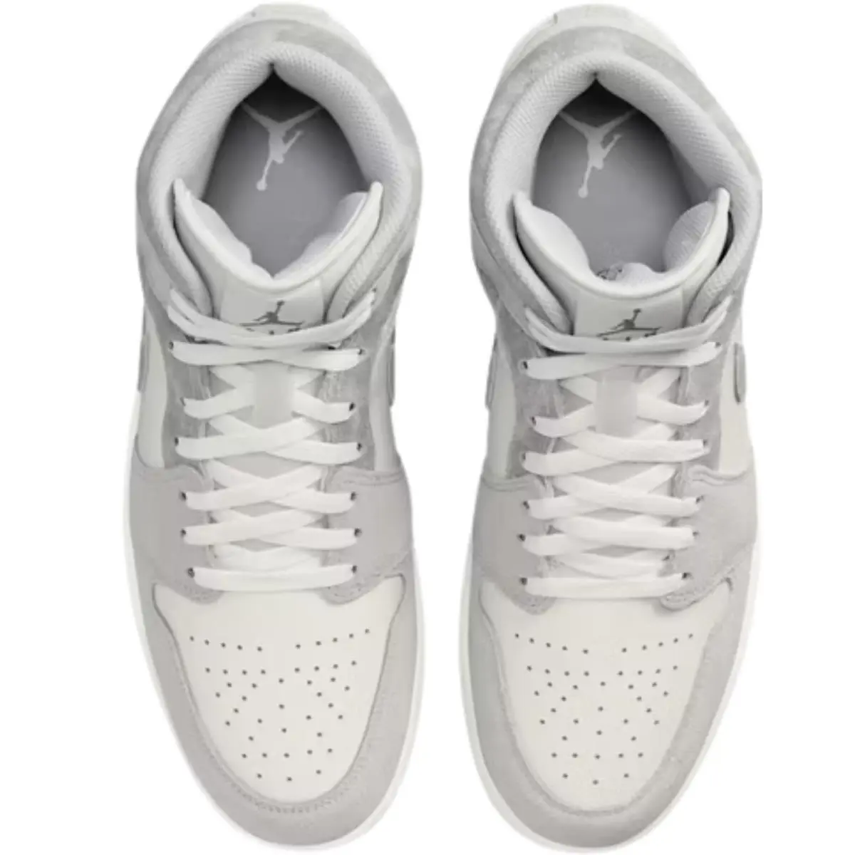 Nike shoes - Nike Air Jordan 1 Mid Retro - White/White/White 44