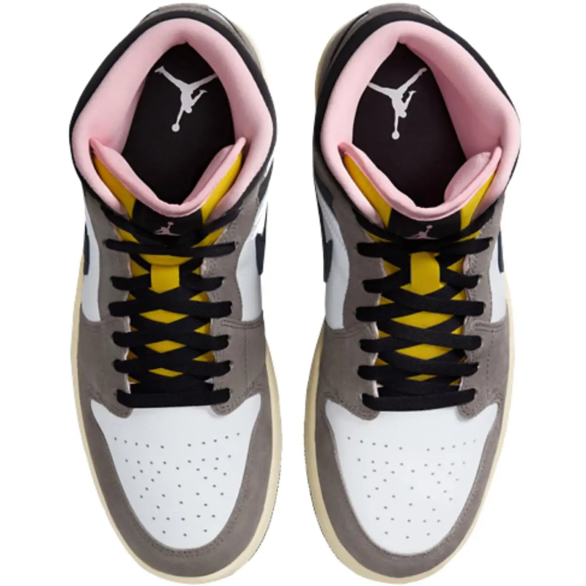 Nike shoes - Nike Air Jordan 1 Mid Retro - White/White/White 52