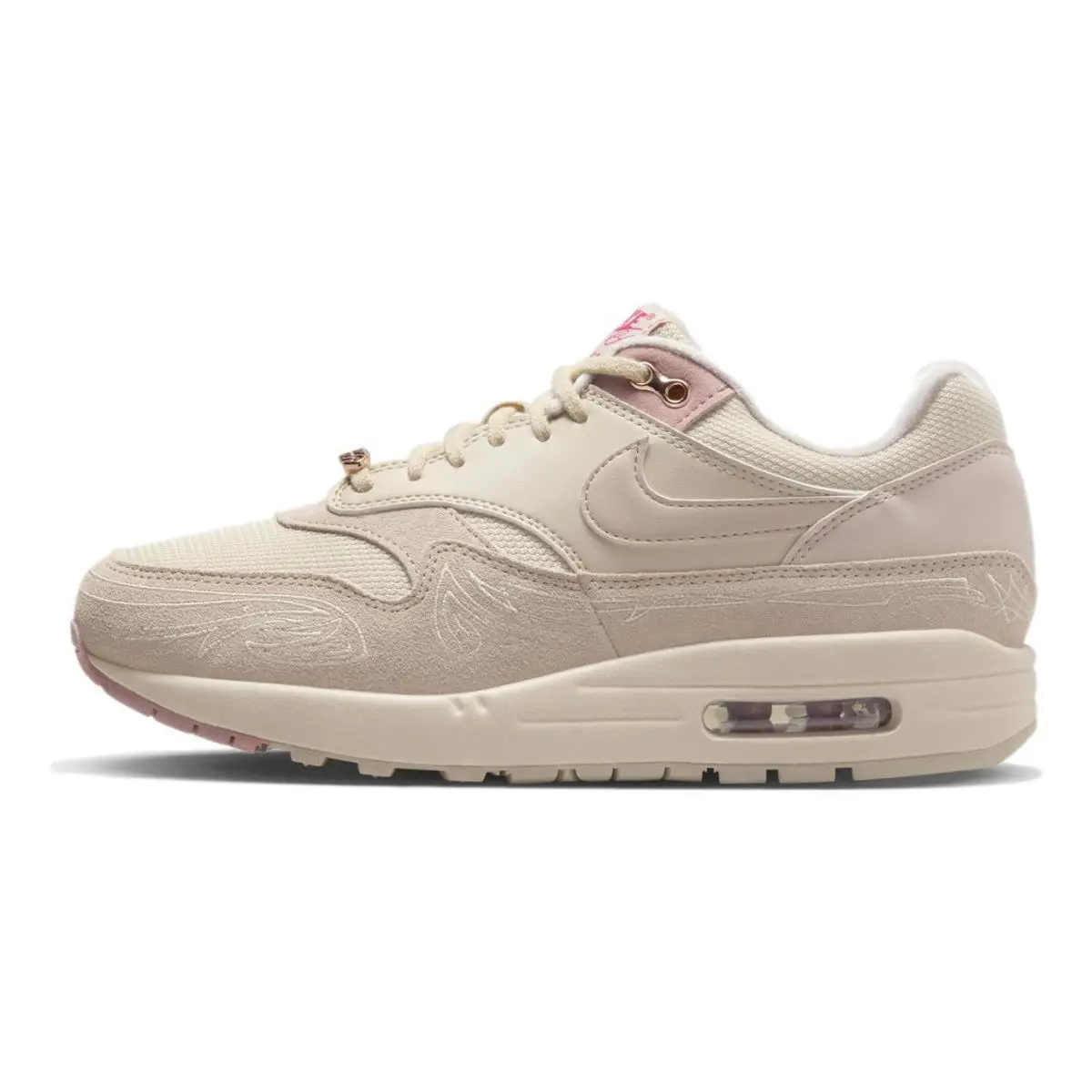Nike Air Max 1 Serena Williams Design Crew LA Women`s Shoes Sneakers FN6941-200 - Particle Beige/Rust Pink